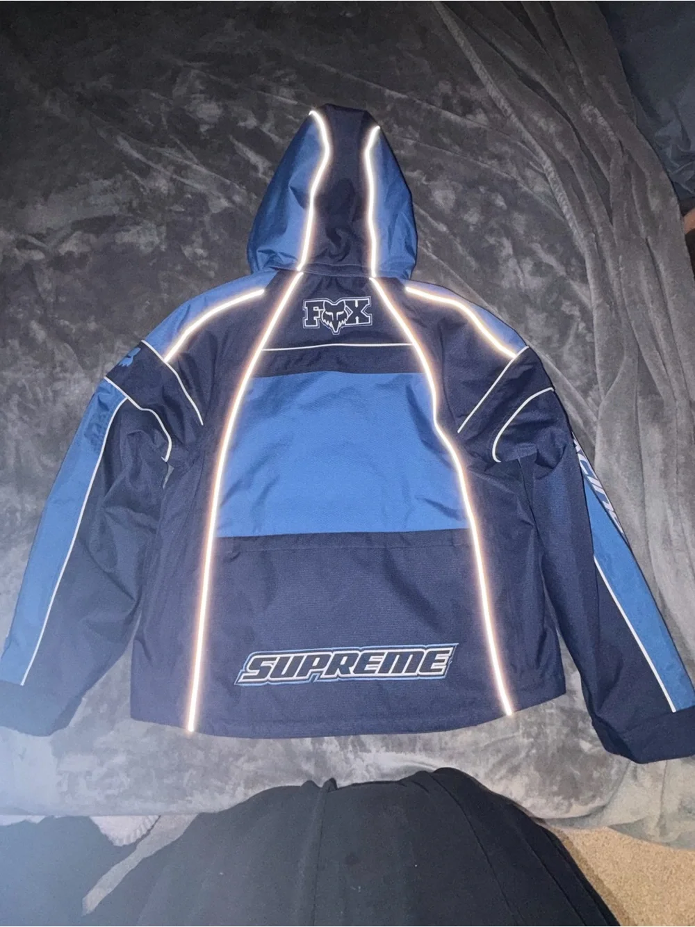 Supreme x Fox Racing Hooded Jacket Blue FW23
